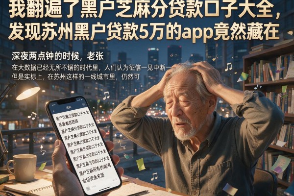 我翻遍了黑户芝麻分贷款口子大全，发现苏州黑户贷款5万的app竟然藏在