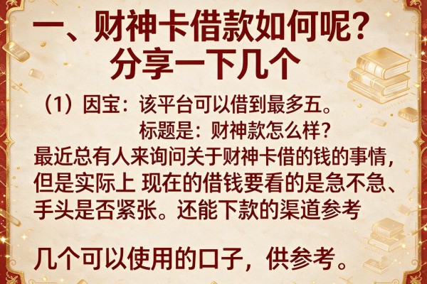 财神卡借款怎么样？整理几个还能下款的渠道参考