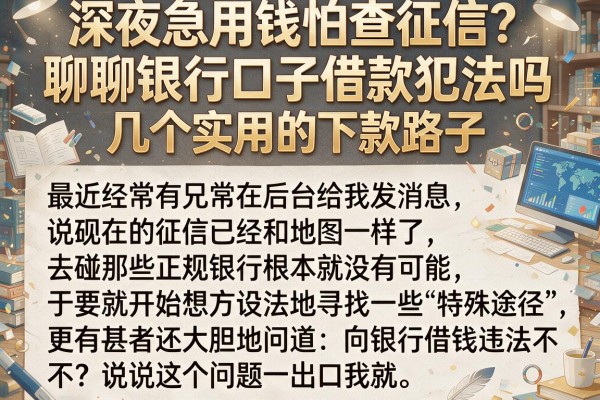 深夜急用钱怕查征信？聊聊银行口子借款犯法吗及几个实用的下款路子