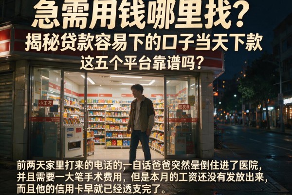 急需用钱哪里找？揭秘贷款容易下的口子当天下款，这五个平台靠谱吗？