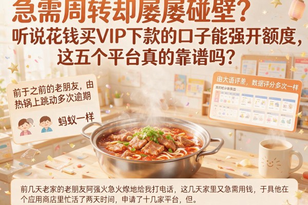 急需周转却屡屡碰壁？听说花钱买VIP下款的口子能强开额度，这五个平台真的靠谱吗？