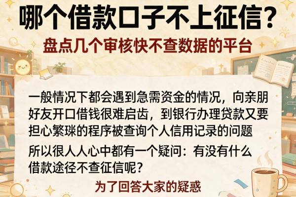 哪个借款口子不上征信？盘点几个审核快不查数据的平台