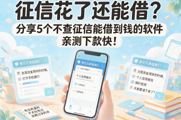 征信花了还能借？分享5个不查征信能借到钱的软件，亲测下款快！
