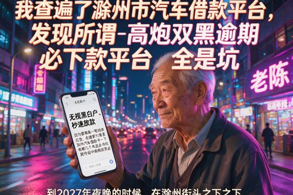 我查遍了滁州市汽车借款平台，发现所谓高炮双黑逾期必下款平台全是坑