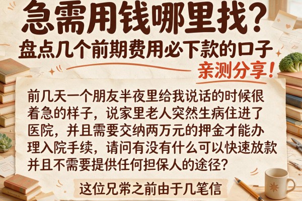 急需用钱哪里找？盘点几个前期费用必下款的口子，亲测分享！