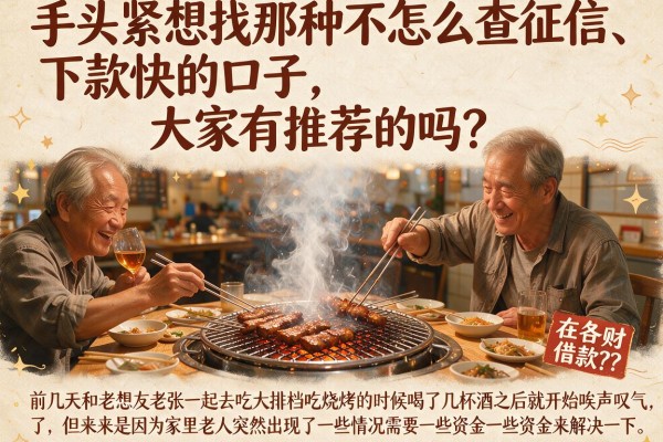手头紧想找那种不怎么查征信、下款快的口子，大家有推荐的吗？