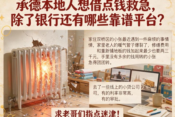 承德本地人想借点钱救急，除了银行还有哪些靠谱平台？求老哥们指点迷津！