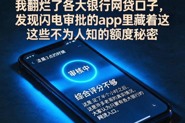 我翻烂了各大银行网贷口子，发现闪电审批的app里藏着这些不为人知的额度秘密