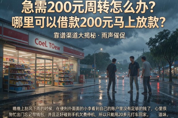急需200元周转怎么办？哪里可以借款200元马上放款？靠谱渠道大揭秘