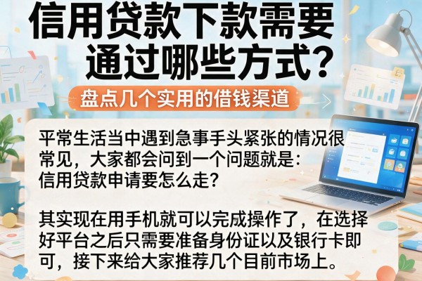 信用贷款下款需要通过哪些方式？盘点几个实用的借钱渠道