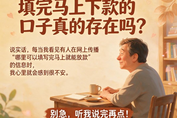 填完马上下款的口子真的存在吗?别急,听我说完再点