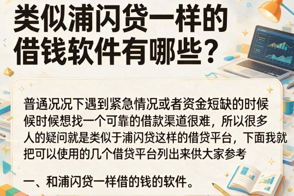 类似浦闪贷一样的借钱软件有哪些？整理了几个还能下款的