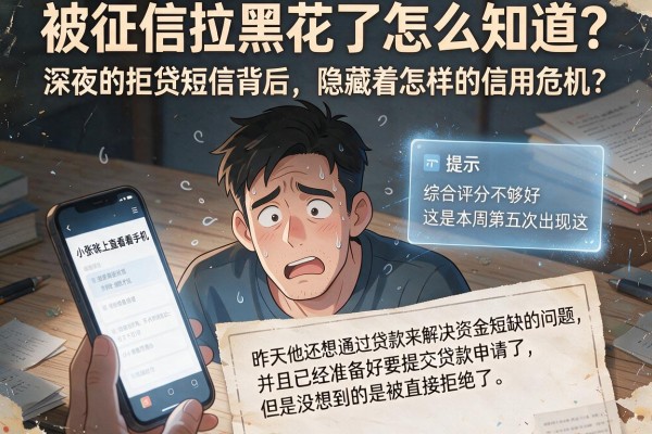 被征信拉黑花了怎么知道？深夜的拒贷短信背后，隐藏着怎样的信用危机？
