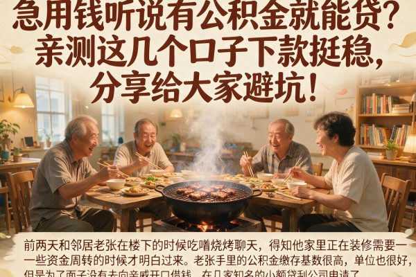 急用钱听说有公积金就能贷？亲测这几个口子下款挺稳，分享给大家避坑！