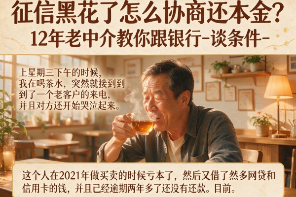 征信黑花了怎么协商还本金？12年老中介教你跟银行-谈条件-