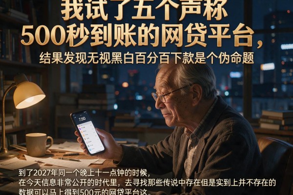 我试了五个声称500秒到账的网贷平台,结果发现无视黑白百分百下款是个伪命题