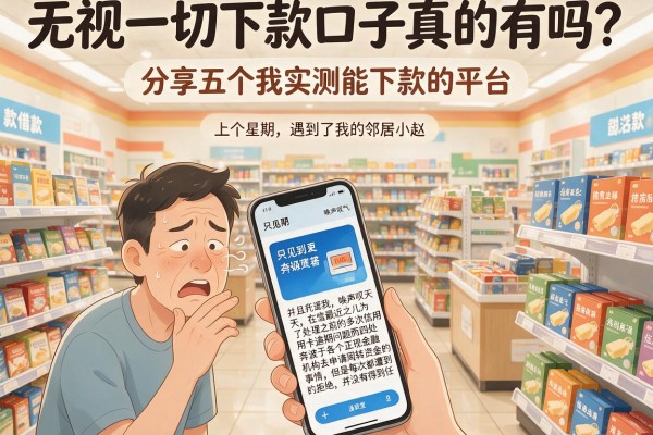 无视一切下款口子真的有吗？分享五个我实测能下款的平台