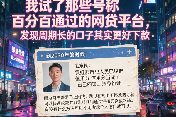 我试了那些号称百分百通过的网贷平台，发现周期长的口子其实更好下款
