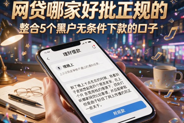 网贷哪家好批正规的，整合5个黑户无条件下款的口子