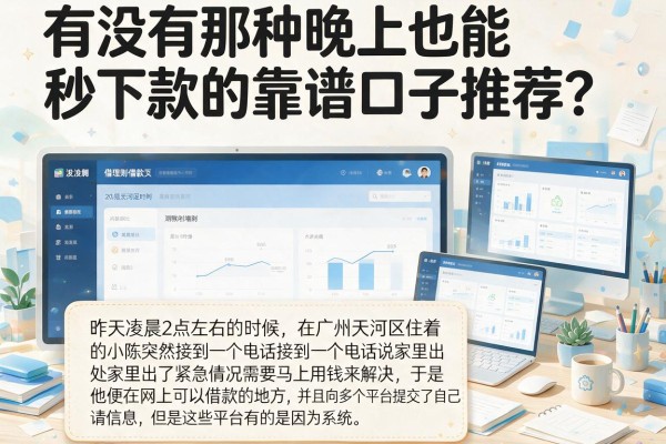 有没有那种晚上也能秒下款的靠谱口子推荐？