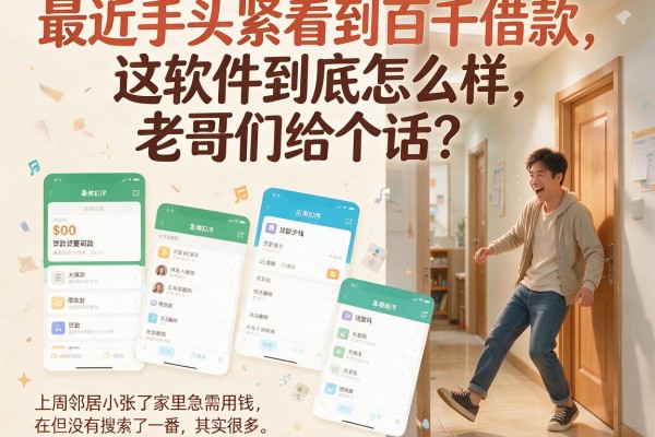 最近手头紧看到百千借款，这软件到底怎么样，老哥们给个话？
