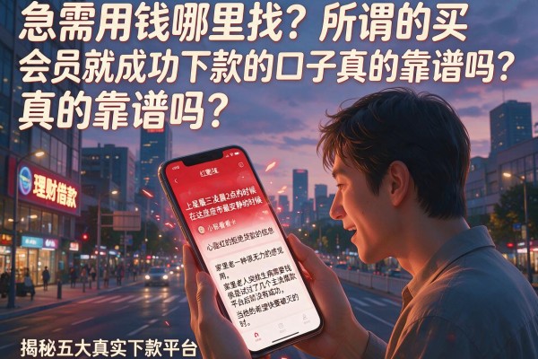 急需用钱哪里找？所谓的买会员就成功下款的口子真的靠谱吗？揭秘五大真实下款平台