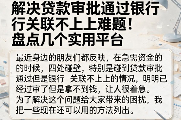 解决贷款审批通过银行关联不上难题，盘点几个实用平台