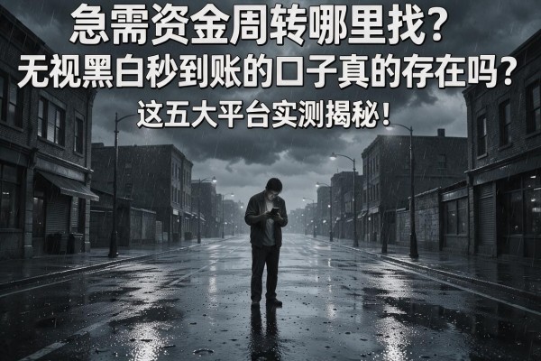 急需资金周转哪里找？无视黑白秒到账的口子真的存在吗？这五大平台实测揭秘！
