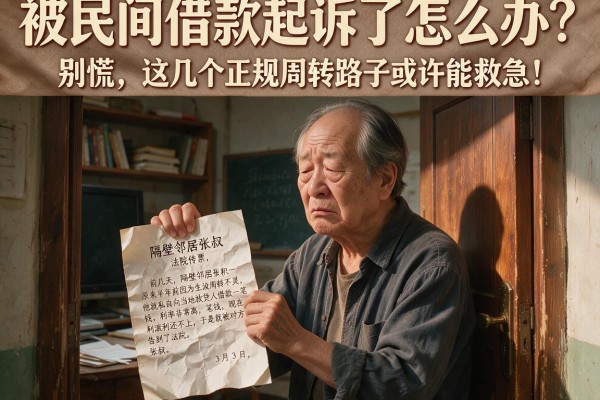 被民间借款起诉了怎么办?别慌,这几个正规周转路子或许能救急!