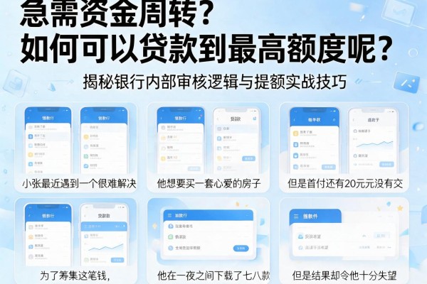 急需资金周转？如何可以贷款到最高额度呢？揭秘银行内部审核逻辑与提额实战技巧