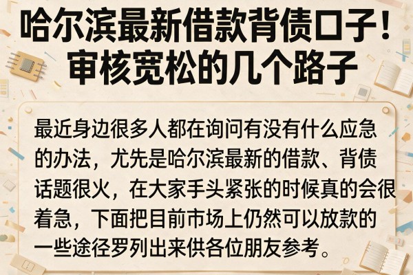 哈尔滨最新借款背债口子：审核宽松的几个路子