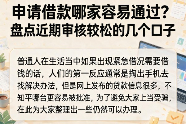 申请借款哪家容易通过？盘点近期审核较松的几个口子