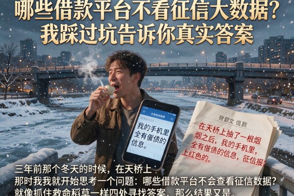 哪些借款平台不看征信大数据？我踩过坑告诉你真实答案