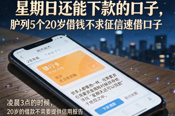 星期日还能下款的口子，胪列5个20岁借钱不求征信速借口子