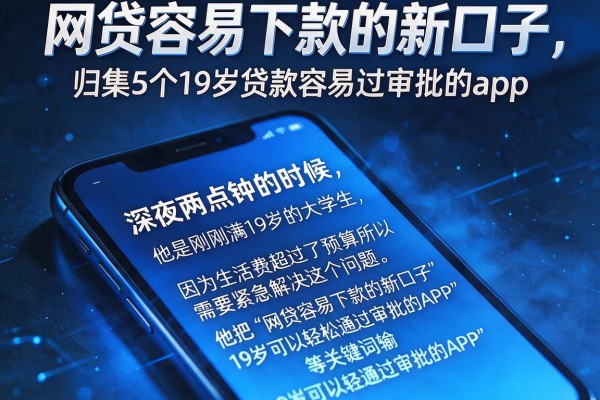 网贷容易下款的新口子，归集5个19岁贷款容易过审批的app