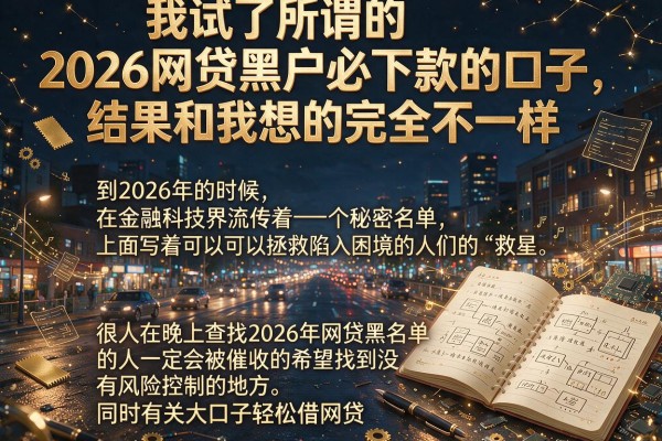 我试了所谓的2026网贷黑户必下款的口子，结果和我想的完全不一样