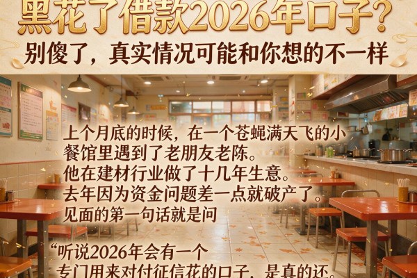 黑花了借款2026年口子？别傻了，真实情况可能和你想的不一样