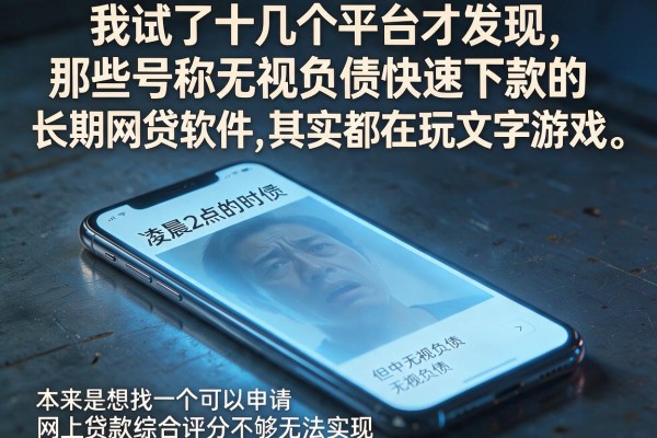 我试了十几个平台才发现，那些号称无视负债快速下款的长期网贷软件，其实都在玩文字游戏