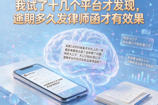 我试了十几个平台才发现，逾期多久发律师函才有效果和网贷大口子轻松借口子背后的逻辑完全反常识
