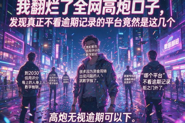 我翻烂了全网高炮口子，发现真正不看逾期记录的平台竟然是这几个