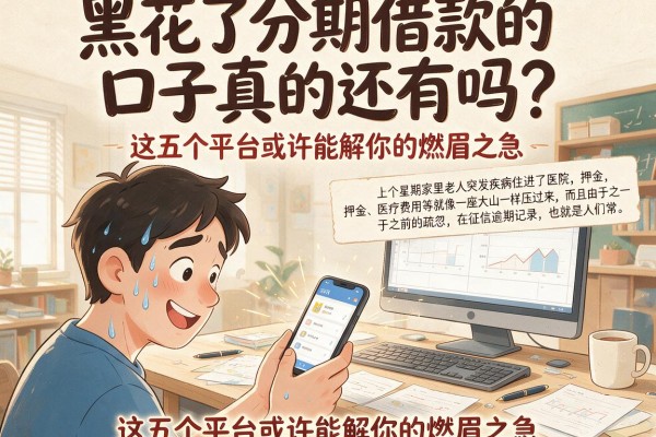 黑花了分期借款的口子真的还有吗？这五个平台或许能解你的燃眉之急
