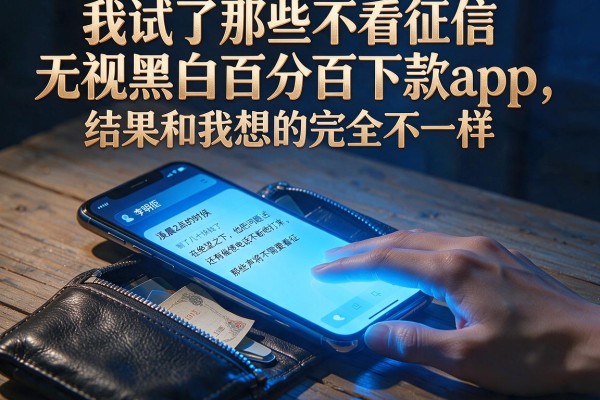 我试了那些不看征信无视黑白百分百下款app，结果和我想的完全不一样