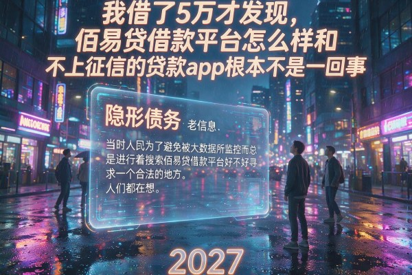 我借了5万才发现，佰易贷借款平台怎么样和不上征信的贷款app根本不是一回事