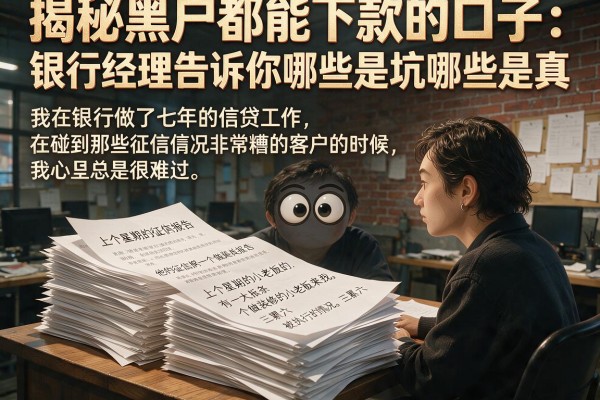 揭秘黑户都能下款的口子：银行经理告诉你哪些是坑哪些是真