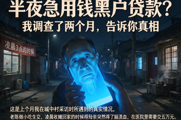 半夜急用钱黑户贷款？我调查了两个月，告诉你真相