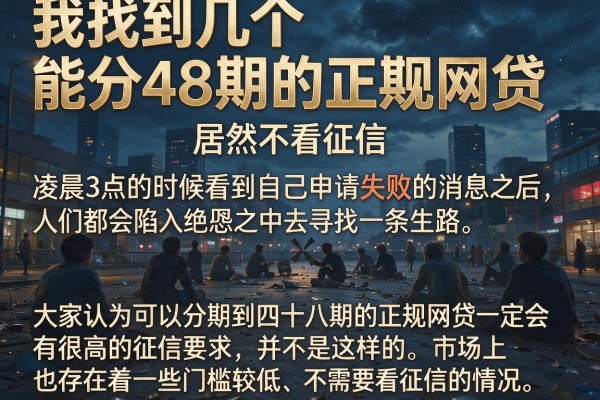 我找到几个能分48期的正规网贷，居然不看征信