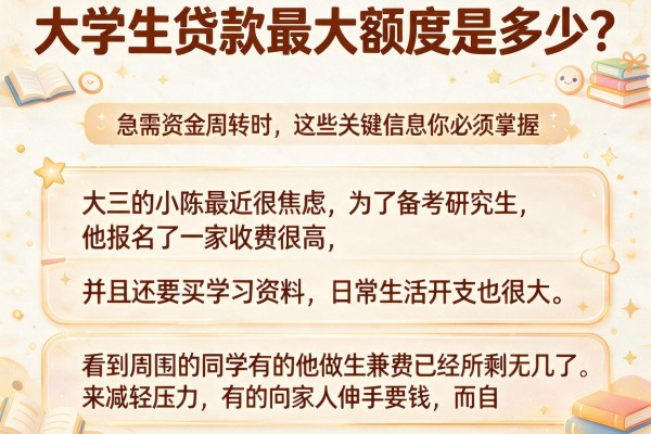 大学生贷款最大额度是多少？急需资金周转时，这些关键信息你必须掌握