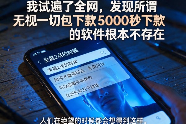 我试遍了全网，发现所谓无视一切包下款5000秒下款的软件根本不存在