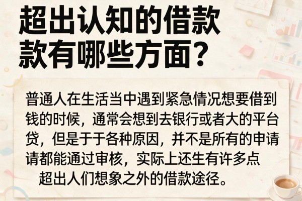 超出认知的借款有哪些方面？这几类容易下款的看看
