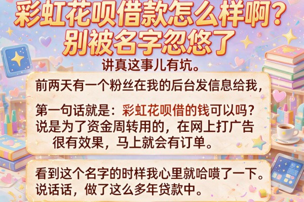 彩虹花呗借款怎么样啊？别被名字忽悠了，讲真这事儿有坑